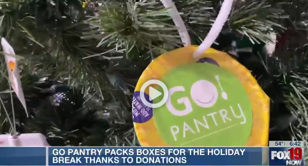 GO Pantry Packs Boxes for the Holiday Break Thanks to Donations