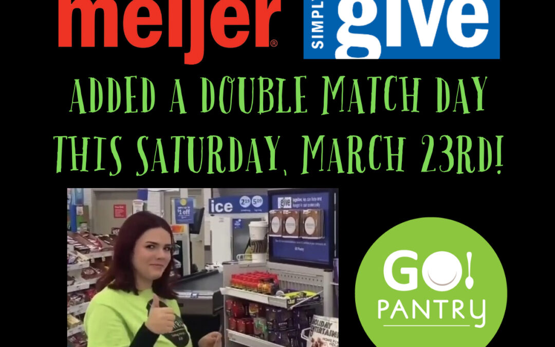 Meijer Double Match Day is Saturday, March 23!