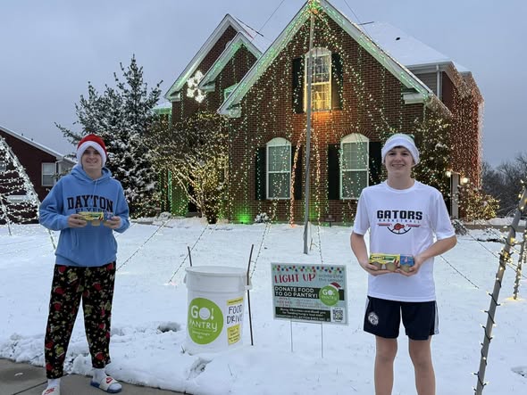 Downing Christmas Display Supports GO Pantry!