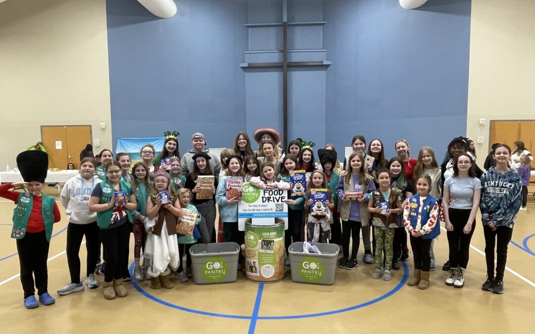Girl Scout Troops Food Drive